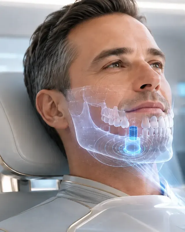 Step 2 of an implant placement: preparing the site